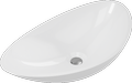 Cast marble countertop washbasin Cygnus II