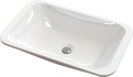 Inset or under-counter washbasin STELLA Rect