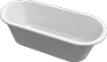 Cast marble bathtub COLUMBA