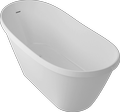 Cast marble bathtub LANI with overflow