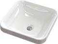 Inset cast marble washbasin TRULLA Square